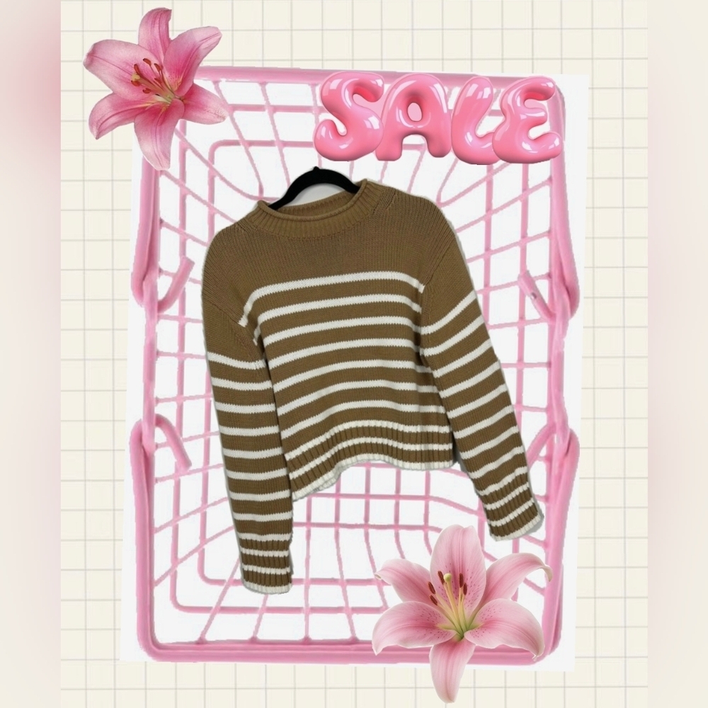 J Crew Roll Neck Striped Sweater